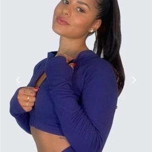Katya royal blue cropped sweater